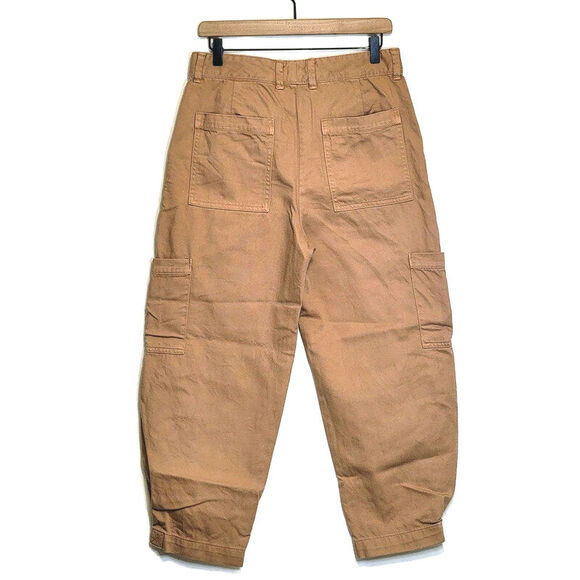 Banana Republic Relaxed Surplus Cargo Utility Pant Crop Tan Khaki Casual 4 - Picture 10 of 16